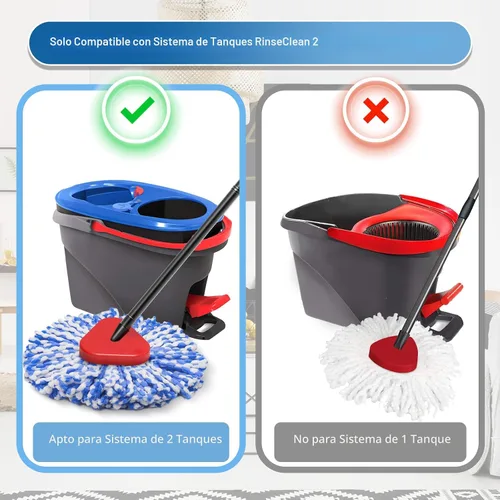 Vista 2 de RinseClean - Cabezal de repuesto para trapeador giratorio O Ceda RinseClean