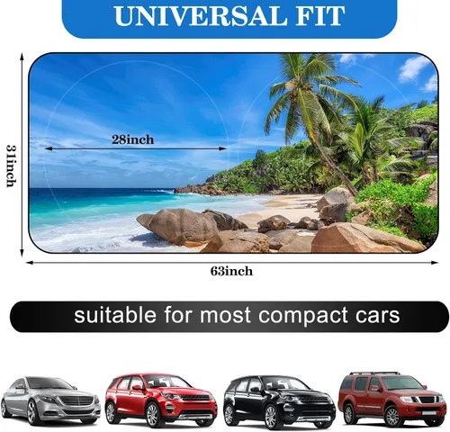 Vista 7 de Parasol plegable para parabrisas de coche, cubreventanas frontales para coche, accesorios para coche, protección contra el calor y los rayos UV