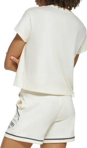 Vista 3 de Tommy Hilfiger Camiseta de manga corta estampada en el pecho para mujer