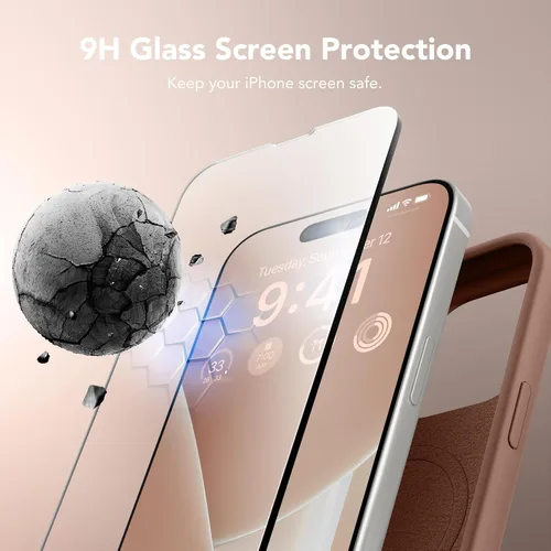 Vista 4 de GONEZ Funda magnética para iPhone 15 Pro, compatible con MagSafe, [protector de pantalla + protector de lente de cámara], funda protectora