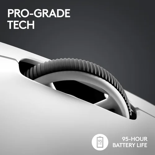 Vista 9 de Logitech G PRO X Superlight 2 Lightspeed - Mouse inalámbrico para juegos, ligero, interruptores híbridos LIGHTFORCE, sensor Hero 2, 32,000 DPI, 5