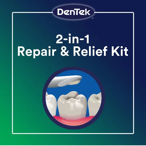 Vista 3 de Dentek Temparin Max Kit de reparación, 13+ reparaciones, 0.09 oz (paquete de 6) Dental Repair Kit, Loose Cap Set for 13 Repairs, Same Ingredients