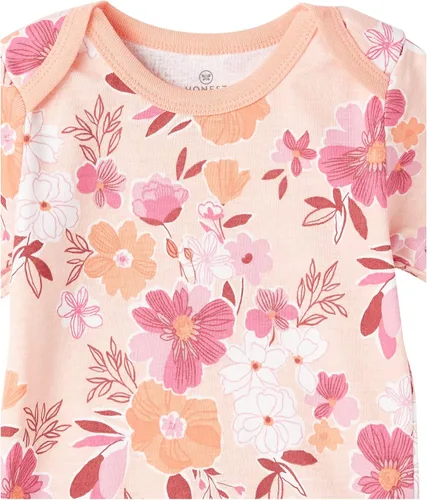 Vista 8 de HonestBaby Girls Organic Cotton Short Sleeve Bodysuits Multipack