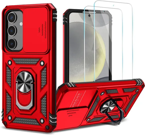Vista 29 de Funda para Samsung Galaxy S24 Plus/S25 Plus con protector de Azul