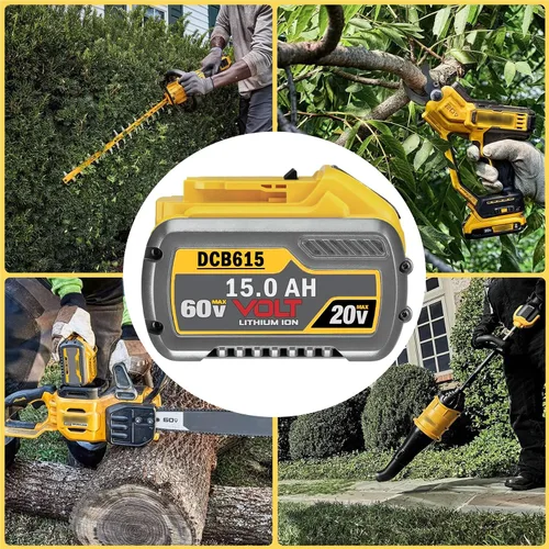Vista 7 de Reemplazo para baterías Dewalt de 60 voltios DCB609 DCB612 DCB612 DCB615 de 20 V y 60 V, compatible con herramientas eléctricas originales de 20