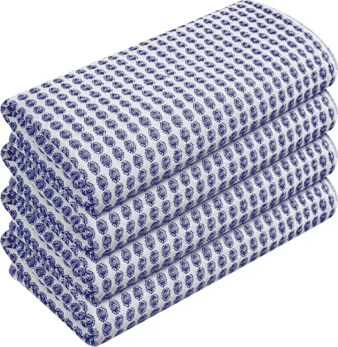 Vista 92 de TWINY threads Juego de toallas de cocina con diseño de diamante, 100% algodón, trapos grandes y trapos de lavado, absorbentes de secado rápido