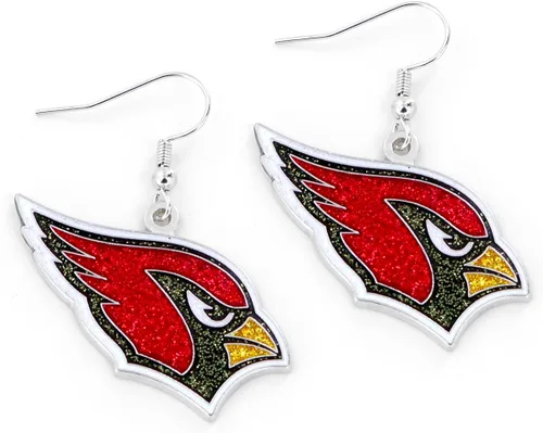 Vista 24 de aminco NFL - Aretes deslumbrantes con purpurina para mujer