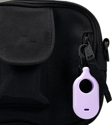 Vista 6 de Funda de silicona para Galaxy SmartTag2 con llavero, paquete de 2 fundas protectoras antiarañazos con mosquetón (morado/verde menta)