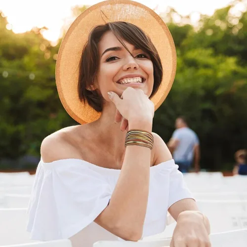 Vista 7 de Long tiantian Pulseras apilables para mujer, pulseras de cuero para mujer, joyería occidental para mujer