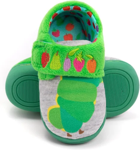 Vista 3 de Eric Carle Pantuflas The Very Hungry Caterpillar para niños y niñas pequeñas