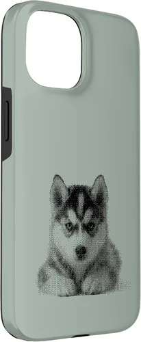Vista 3 de Chic Husky Puppy for Dog Mom and Paw Parents Case for iPhone 15