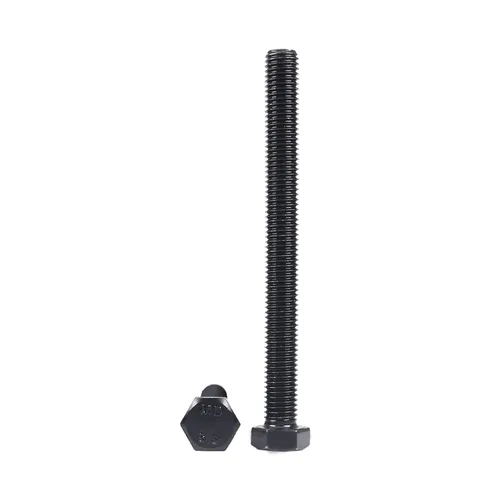 Vista 9 de Tornillos hexagonales M6, pernos de cabeza hexagonal M6-1.0 x 16mm, acero al carbono Grado 8.8, acabado de óxido negro, rosca completa, pernos