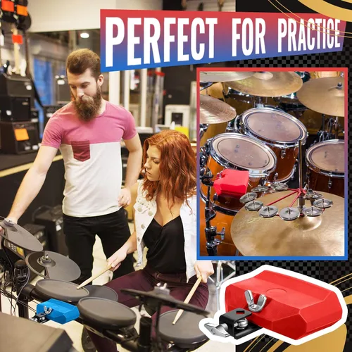 Vista 6 de Boao Bloque de percusión musical con palos de arce 5A, soporte de montaje ajustable, instrumentos de percusión para tambor latino, 6 piezas
