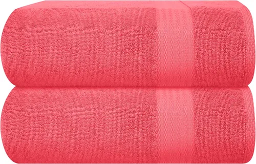 Vista 42 de GLAMBURG Juego de 2 Sábanas de Baño Extra Grandes de Algodón Premium de 700 GSM - 100% Algodón Peinado - 2 Sábanas de Baño 35x70 pulgadas - Calidad