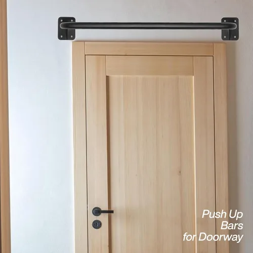 Vista 5 de Wall Mounted Doorway Pull Up Bar, Heavy Duty Strength Training Pull-Up Bars for Doorframe, Support Beam or Joist Mount Thick Metal Sturdy