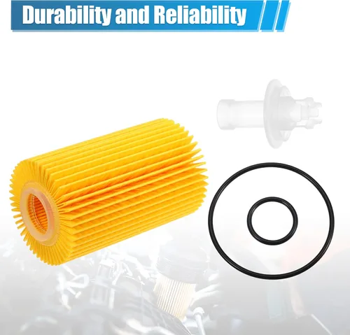 Vista 6 de X AUTOHAUX Filtro de aceite de motor 04152-38020 04152-51010 04152-YZZA4 para Toyota Land Cruiser 2008-2021 para Toyota Sequoia 2008-2022