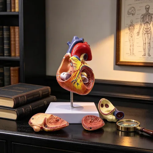 Vista 5 de XINDAM Modelo anatómico de corazón humano ampliado 2X, modelo anatómicamente preciso de corazón, anatomía de esqueleto humano para ciencias, aula