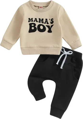 Vista 23 de Ropa de otoño e invierno para bebé niño pequeño, sudadera con cuello redondo y pantalones deportivos