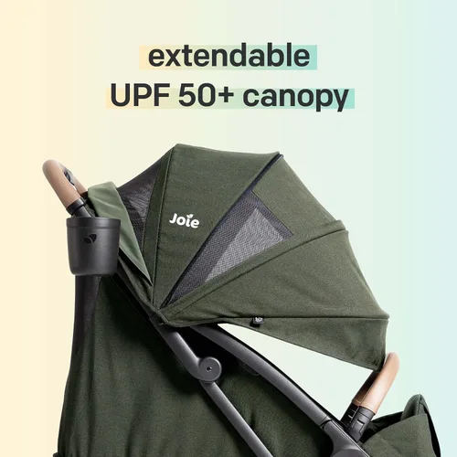 Vista 6 de Joie Nutmeg - Cochecito de viaje compacto, ligero, con plegado con una sola mano, reclinable, multiposición, para recién nacidos a niños pequeños