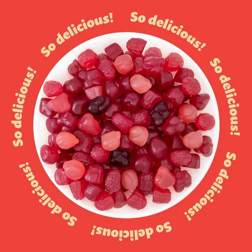 Vista 8 de Berry Jelly Candy Mix, Dye Free Candy, Vegan Gummies, 1 Lb Bag