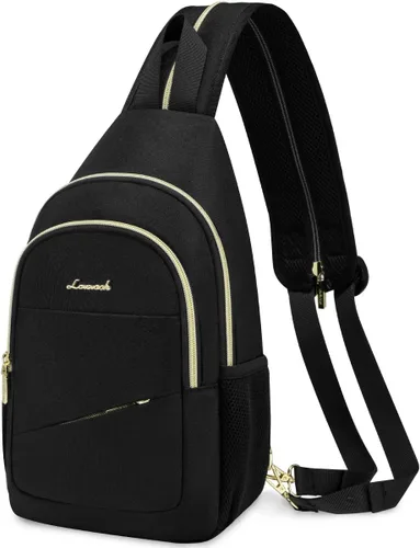 Vista 7 de LOVEVOOK - Mochila tipo bandolera para mujeres, convertible a bandolera cruzada, pequeño bolso para pañales, mochila resistente al agua