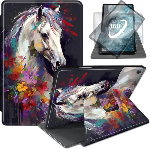Vista 14 de Funda para iPad de 10.2 / iPad de 9ª generación 2021/iPad de 8ª generación 2020/iPad de 7ª generación 2019, rotación de 360 grados + encendido