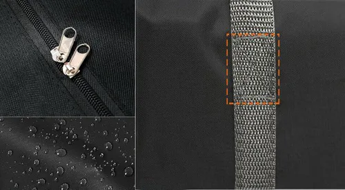 Vista 4 de SANSAM Bolsa de mudanza extra grande y resistente, bolsa de lona impermeable con cremalleras, bolsas de tela Oxford para viajes, dormitorio