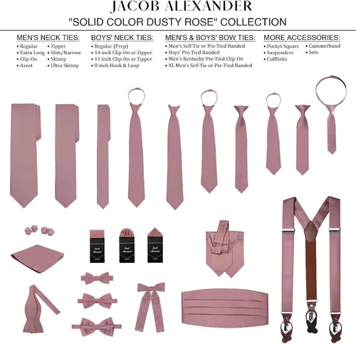 Vista 6 de Jacob Alexander Pañuelo de bolsillo para hombre de color sólido