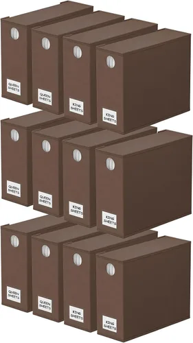 Vista 14 de SpaceAid Paquete de 3 Organizadores de Sábanas y Almacenamiento, Organizador de Armario de Ropa de Cama Plegable, Guardador de Juegos de Sábanas