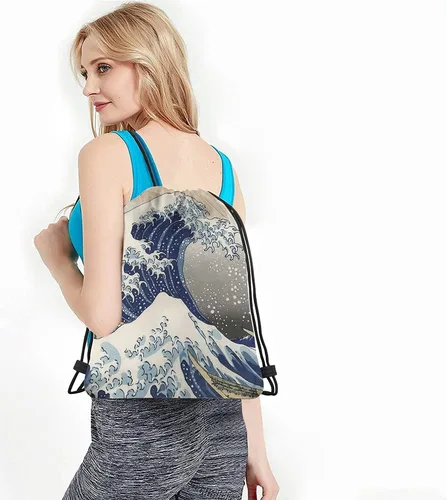 Vista 4 de Beabes Bolsas de cordón de arte abstracto Bolsa de mochila Bolsa de gimnasio Bolsa de cordón, Multi-a208, Mochilas de viaje