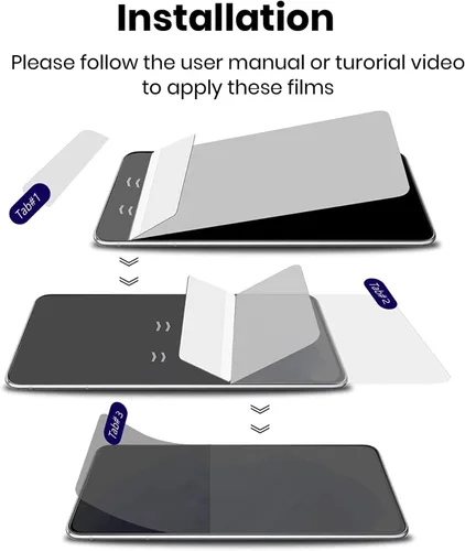 Vista 6 de Protector de pantalla de privacidad para Galaxy S21 Ultra, película de poliuretano termoplástico antiespía (funciona con huellas dactilares)