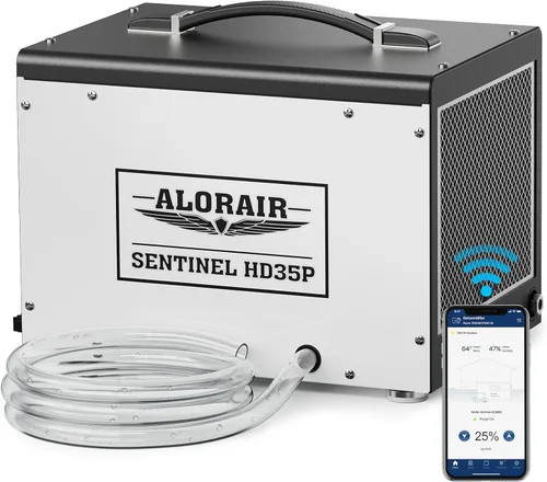 Vista 10 de ALORAIR Deshumidificador de 120 pintas Crawlspace con bomba, Sentinel HD55P Negro