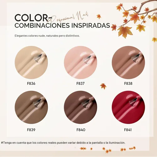 Vista 7 de Morovan Juego de Esmaltes de Uñas Marrones: Kit de Esmalte de Uñas Nude Chocolate Oscuro de Invierno Secado Rápido al Aire Regular Paquete
