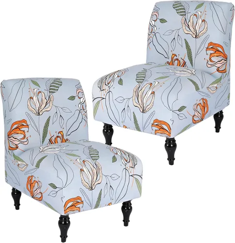 Vista 34 de Funda para Silla de Acento sin Brazos, Funda Elástica para Silla Súper Ajuste, Funda Protectora de Muebles para Silla sin Brazos para Sala de Estar