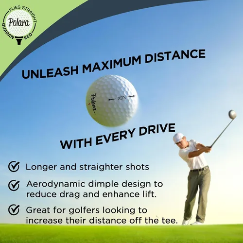 Vista 2 de Polara Self-Correcting Golf Balls – High-Performance Golf Balls with Soft Feel, Anti-Slice & Hook Correction, Exceeds USGA Limits, Dimple Design for