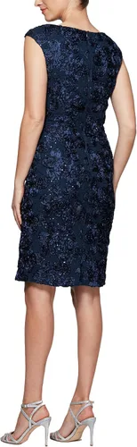 Vista 2 de Alex Evenings Vestido corto con cuello en V para mujer (pequeño y regular)