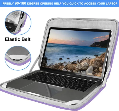 Vista 96 de Funda para portátil, bolsa de transporte con protección para computadora compatible con MacBook Air nuevo de 13 pulgadas M2/A2681 M1/A2337, MacBook