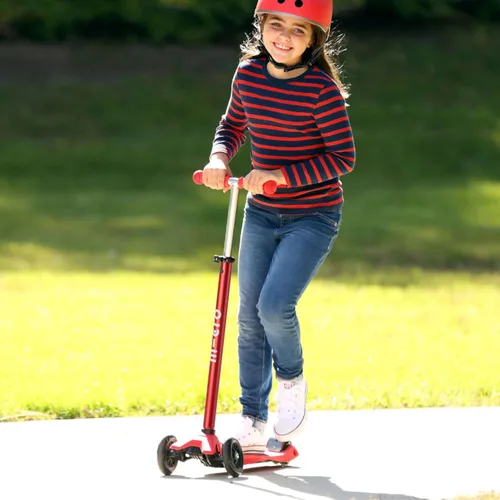 Vista 7 de Micro Kickboard – Triciclo Maxi Deluxe Led – Monopatín pequeño con tres ruedas con luces LED, con tecnología de inclinarse para conducir, diseño