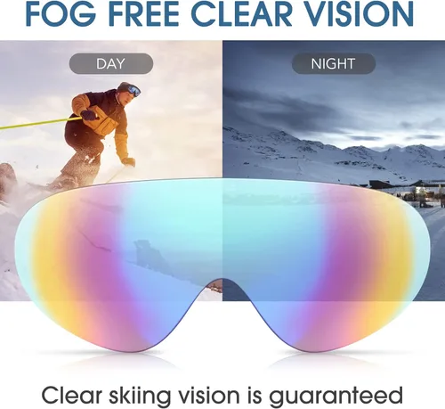 Vista 5 de Paquete de 4 gafas de nieve para esquiar, gafas de nieve para hombres, mujeres, niños, jóvenes, adultos, niños y niñas, gafas de snowboard
