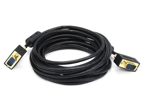 Vista 4 de Monoprice Cable de monitor ultra delgado SVGA 30/32AWG M/M de 1.5 pies con ferritas (conector chapado en oro)