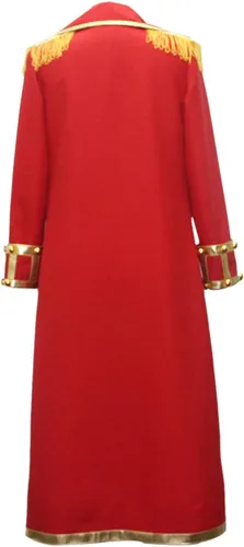 Vista 3 de Mono de una pieza D Luffy Capitán Cosplay Anime traje uniforme capa traje con sombrero de paja