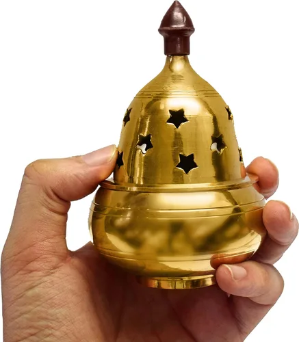 Vista 5 de SATVIK Akhand Diya - Lámpara decorativa de latón de 4 pulgadas, Akhand Jyot Diwali Dia Deepawali Puja Deepak, lámpara de aceite tradicional, diyas
