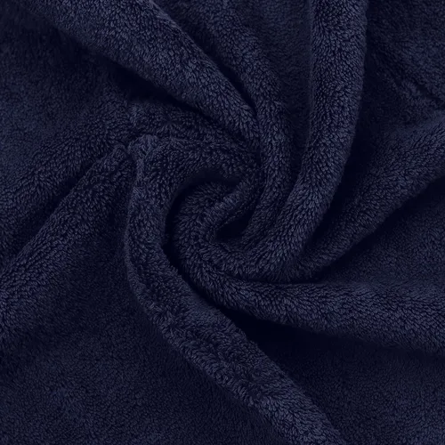 Vista 5 de Script R - Toalla de baño con monograma, regalo personalizado, 27 x 54 pulgadas, juego de 1 toalla bordada con texto dorado, 100% algodón turco Navy