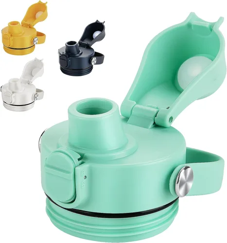 Vista 7 de EIPOSAU Spout Lid for YETI Rambler Bottle, BPA Free, Ideal Chug Cap for YETI, Fits 18 26 36 64 oz Bottles, Replacement Lids with Push Button & Lock