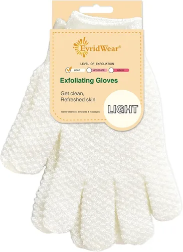 Vista 10 de Evridwear Guantes Exfoliantes para Ducha, 100% Nylon Gruesos Suaves Medianos Pesados Guantes de Baño Removedor de Piel Muerta Exfoliante Corporal
