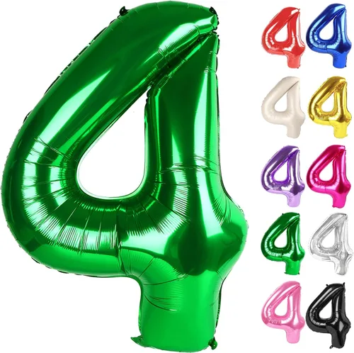 Vista 17 de Globo negro del número 0 de 40 pulgadas – globo número 0, decoraciones