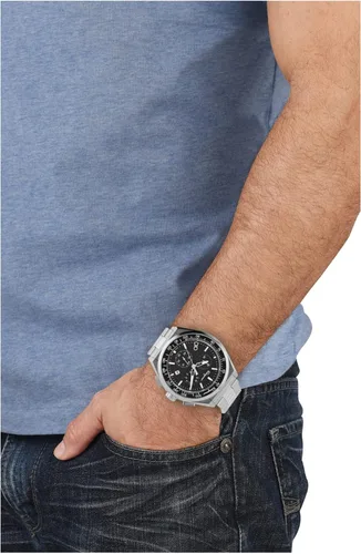 Vista 4 de Salvatore Ferragamo Ferragamo 1898 SFUI00821 - Reloj deportivo para hombre, color negro, Acero inoxidable, Ferragamo Chrono