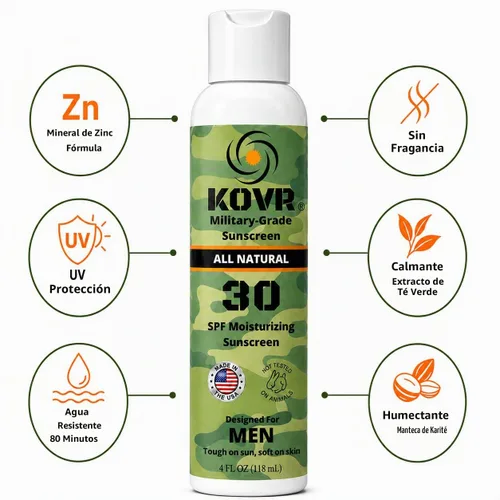 Vista 3 de Kovr Reef Safe Protector solar mineral SPF 30 con óxido de zinc, sin perfume, 4 onzas líquidas