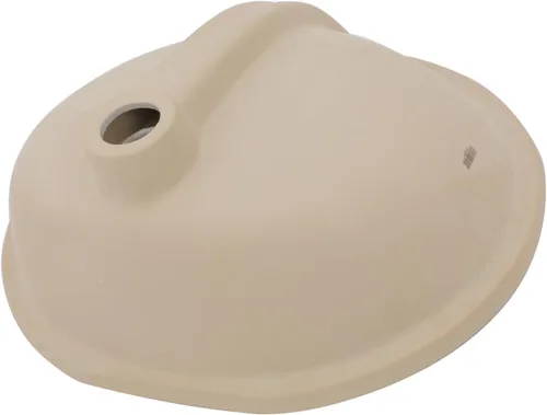 Vista 7 de Fregadero ovalado de cerámica para debajo de la encimera, de 19 x 16 pulgadas, lavabo ovalado de porcelana blanca con desbordamiento