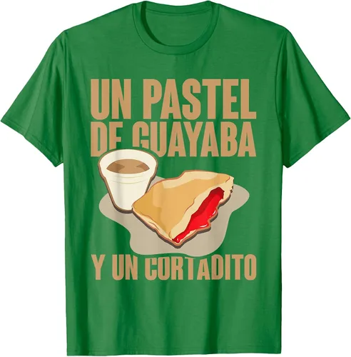 Vista 47 de Funny Cuban Coffee Guayaba Guava Breakfast T Shirt T-Shirt Asphalt Grey